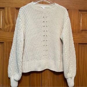 H & M Ivory Sweater Size Medium